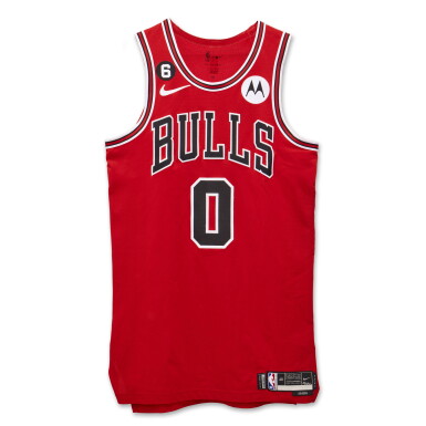 View full screen - View 1 of Lot 168. Coby White Chicago Bulls 2022-2023 Game Worn Icon Edition Jersey | Matched to 8 Games | Double-Double.