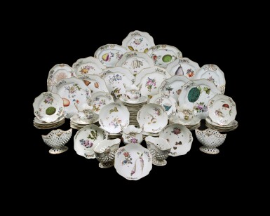 View full screen - View 1 of Lot 9. The Meissen 'Brühl’sche Allerlei' Service: An Important Portion of the Meissen Service made for Heinrich Graf von Brühl (1700-63), Circa 1742-46.
