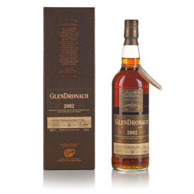 View full screen - View 1 of Lot 138. The Glendronach Single Cask 10 Year Old #1988 55.6 abv 2002 (1 BT 70cl).