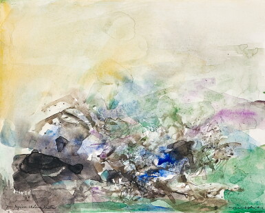 View full screen - View 1 of Lot 1057. Zao Wou-Ki 趙無極 | Composition 構圖.