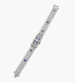 Art Deco Sapphire and Diamond Wristwatch