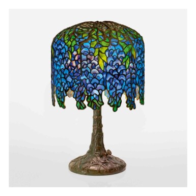 View full screen - View 1 of Lot 530. "Pony Wisteria" Table Lamp.
