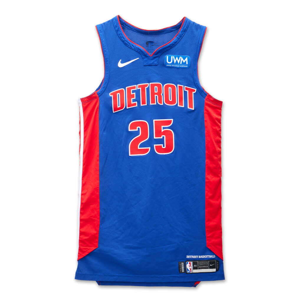 View full screen - View 1 of Lot 95. Marcus Sasser Detroit Pistons 2023-2024 Game Worn Icon Edition Jersey .