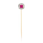 Epingle de cravate rubis et diamants