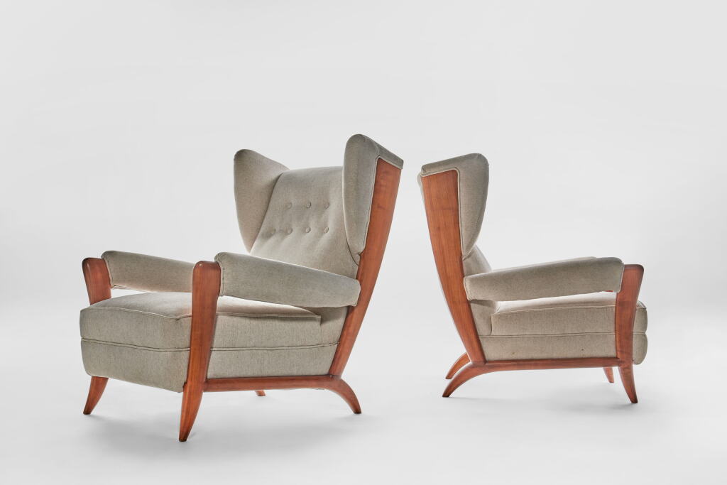 View full screen - View 1 of Lot 190. A Rare Pair of Armchairs.