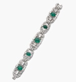 Art Deco Emerald and Diamond Bracelet