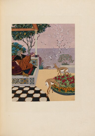 View full screen - View 1 of Lot 222. CARRÉ – TOUSSAINT. Le Jardin des caresses. 1914. Ex. sur Japon impérial. Rel. arabisante de Levitzky.