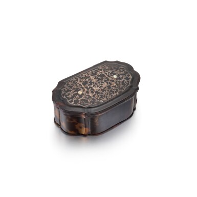 View full screen - View 1 of Lot 344. A silver, mother of pearl and tortoiseshell table box, probably Naples, circa 1740.