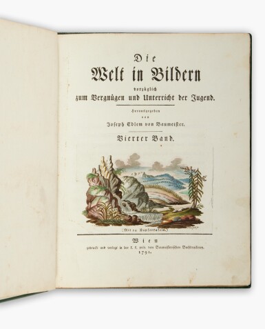 View full screen - View 1 of Lot 41. Baumeister, Joseph Edler von | Die Welt in Bildern vorzuglich zum Vergnugen und Unterricht der Jugend.
