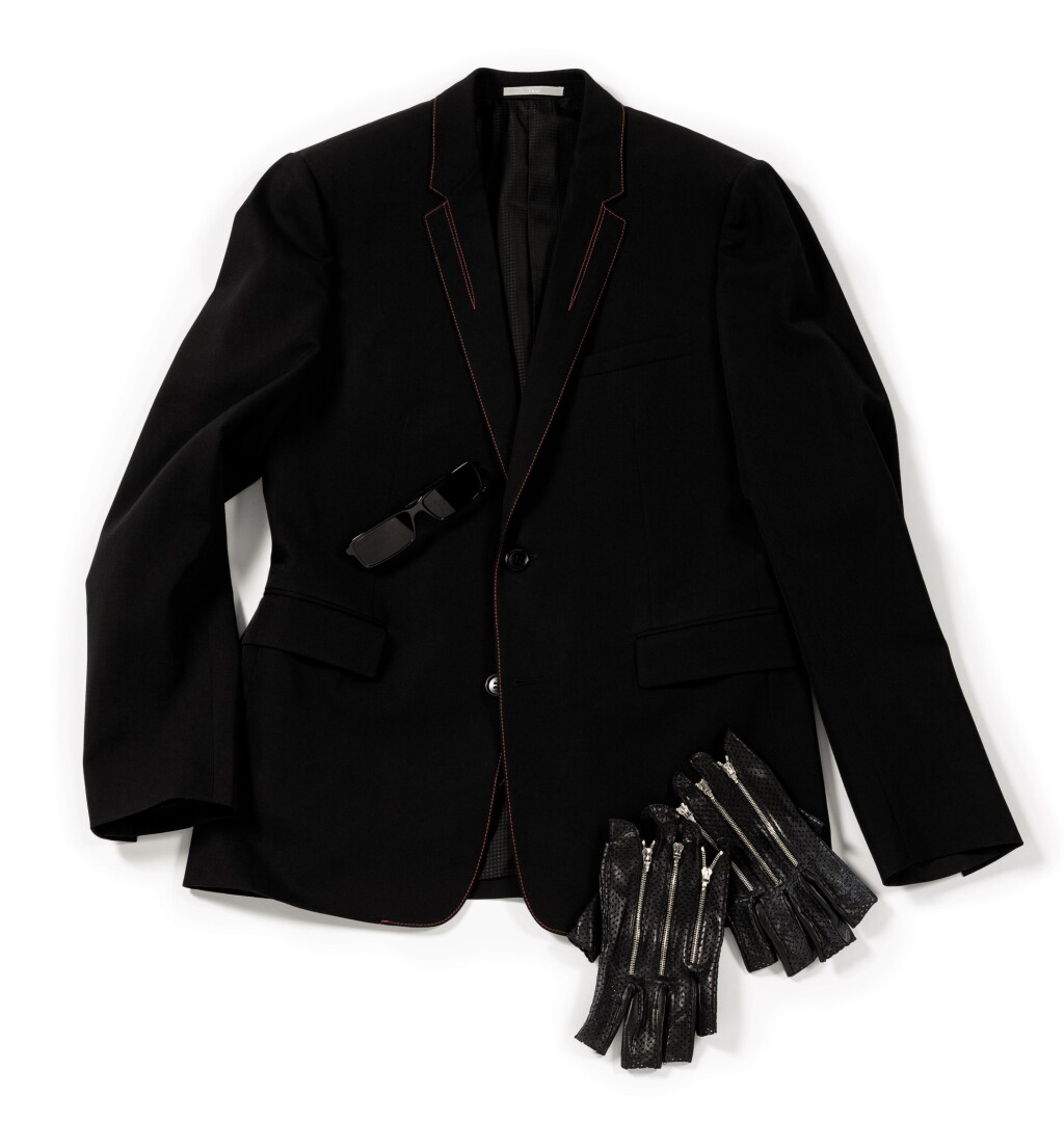 View full screen - View 1 of Lot 379. Black and Red Wool Jacket, circa 2000 | Veste en laine noire et surpiqûres rouges, circa 2000.