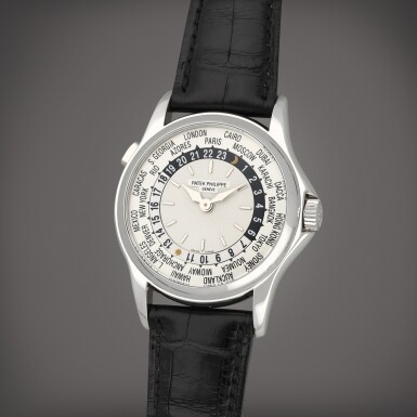 View full screen - View 1 of Lot 53. Reference 5110G-001 | A white gold world time wristwatch | Circa 2005.