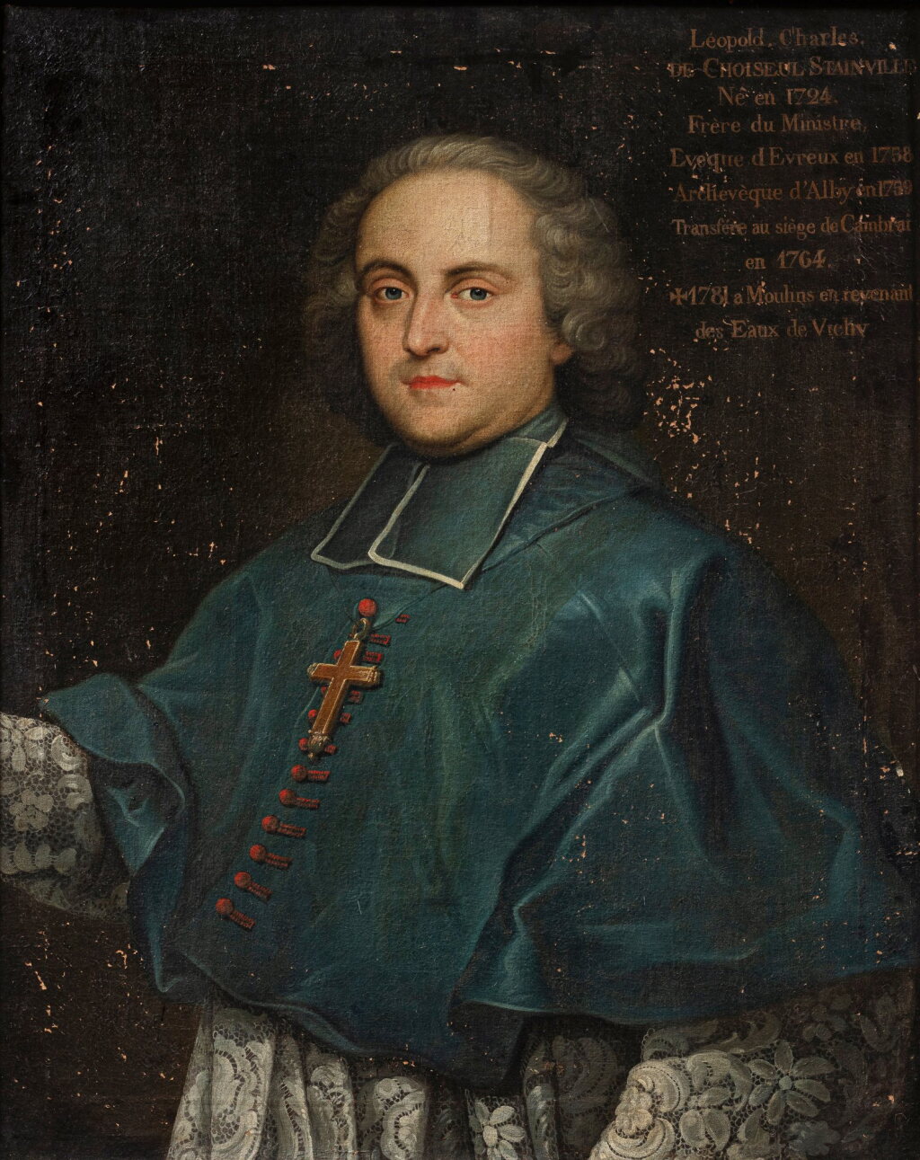 View full screen - View 1 of Lot 135. Portrait of Léopold-Charles de Choiseul-Stainville, Bishop of Évreux, Archbishop of Albi and Cambrai (1724-1774).