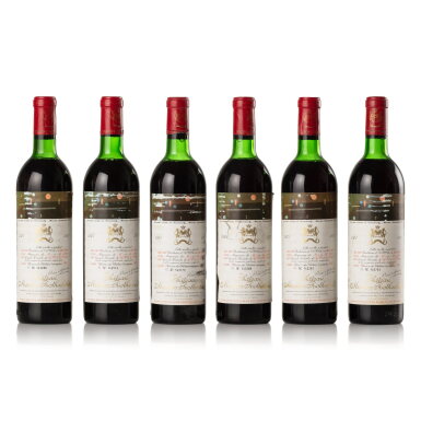 View full screen - View 1 of Lot 87. Château Mouton Rothschild 1971 (6 BT).