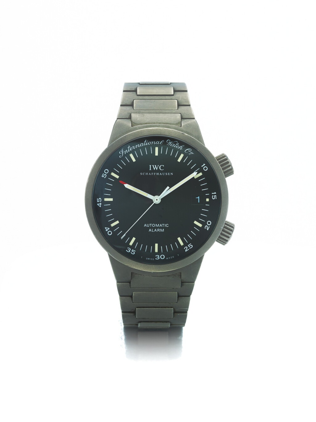View full screen - View 1 of Lot 21. IWC | GST, A TITANIUM AUTOMATIC CENTER SECONDS WRISTWATCH WITH DATE AND ALARM CIRCA 2005.
