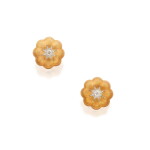 Pair of Gold and Diamond Earclips