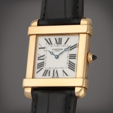 View full screen - View 1 of Lot 45. Tank Chinoise Collection Privé, Reference 2684I | A pink gold wristwatch | Circa 2010.