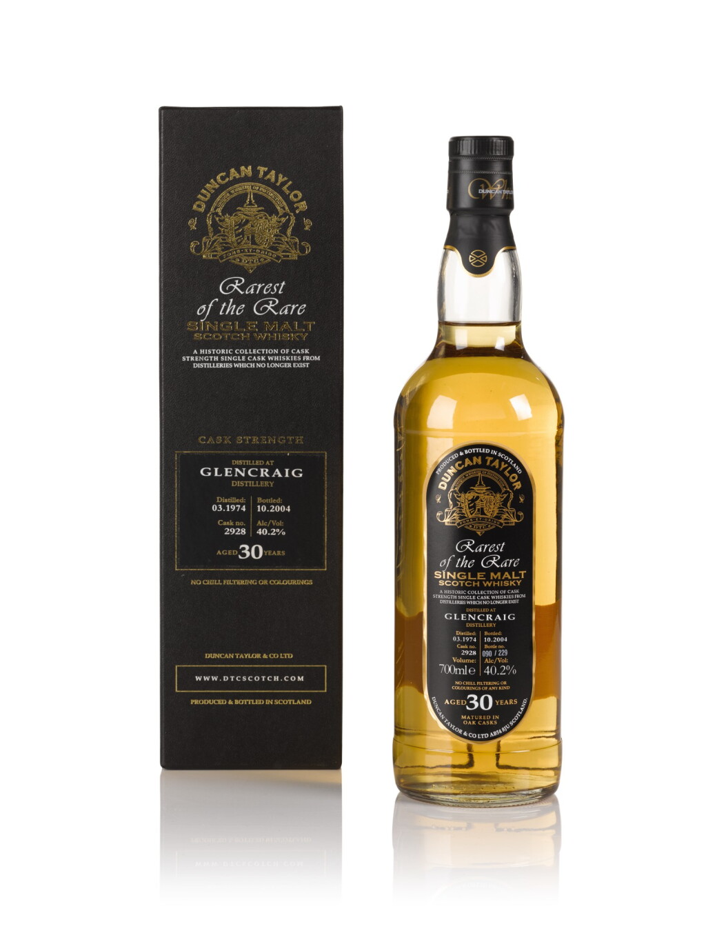 View full screen - View 1 of Lot 161. Glencraig Duncan Taylor 30 Year Old Rarest Of The Rare 40.2 abv 1974 .