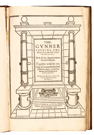 View full screen - View 1 of Lot 344. Norton, The Gunner, London, 1628, contemporary mottled calf .
