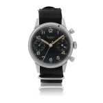 HANHART | 'FLIEGER', REF 417 MILITARY NICKEL-PLATED BRASS FLYBACK CHRONOGRAPH WRISTWATCH CIRCA 1955