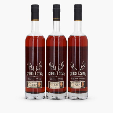 View full screen - View 1 of Lot 2433. George T. Stagg 2009 Release 141.4 Proof 1992 (3 Bottles 75cl).