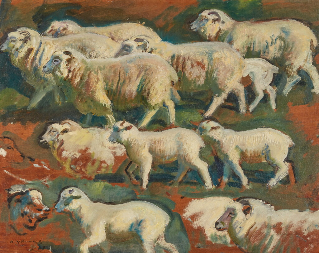 View full screen - View 1 of Lot 160. Studies of sheep.
