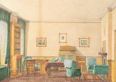 View full screen - View 1 of Lot 192. English School, circa 1830 | A Library Reading room.