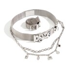 Set of A Collier de Chien Belt Palladium, A Etriviere Buckle Belt Palladium and An Olga Belt Palladium