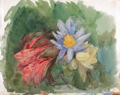 View full screen - View 1 of Lot 564. Water Lilies and Hibiscus.