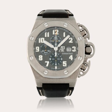 View full screen - View 1 of Lot 208. Royal Oak Offshore T3, Reference 25863TI.OO.A001CU.01 | A limited edition titanium chronograph wristwatch with date made to commemorate the release of 'Terminator 3' | Circa 2007.