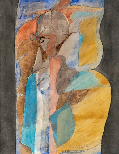 View full screen - View 1 of Lot 696. Mujer de pie.