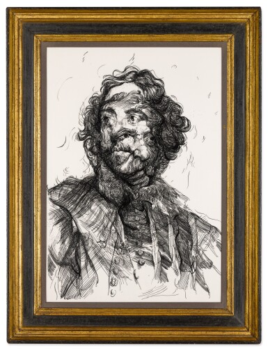 View full screen - View 1 of Lot 412. Drawing 16 (after Van Dyck/Van Dyck).