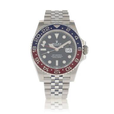 View full screen - View 1 of Lot 164. 'Pepsi' GMT-Master II, Ref. 126710BLRO Stainless steel dual time wristwatch with date and bracelet Circa 2019.