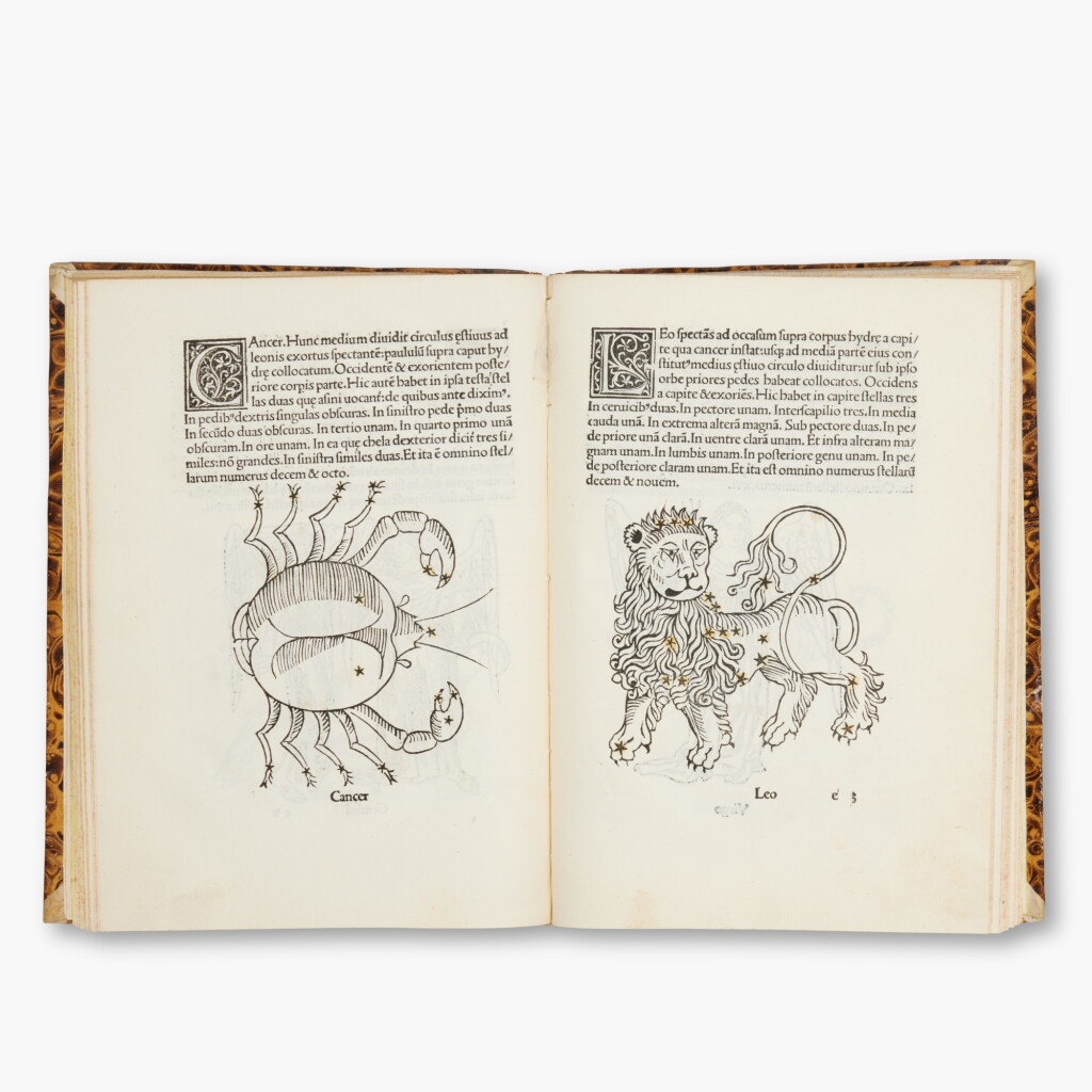 View full screen - View 1 of Lot 2. Hyginus, Gaius Julius | Poetica astronomica, Venice, 1485, ed. Sentinus and Santritter .