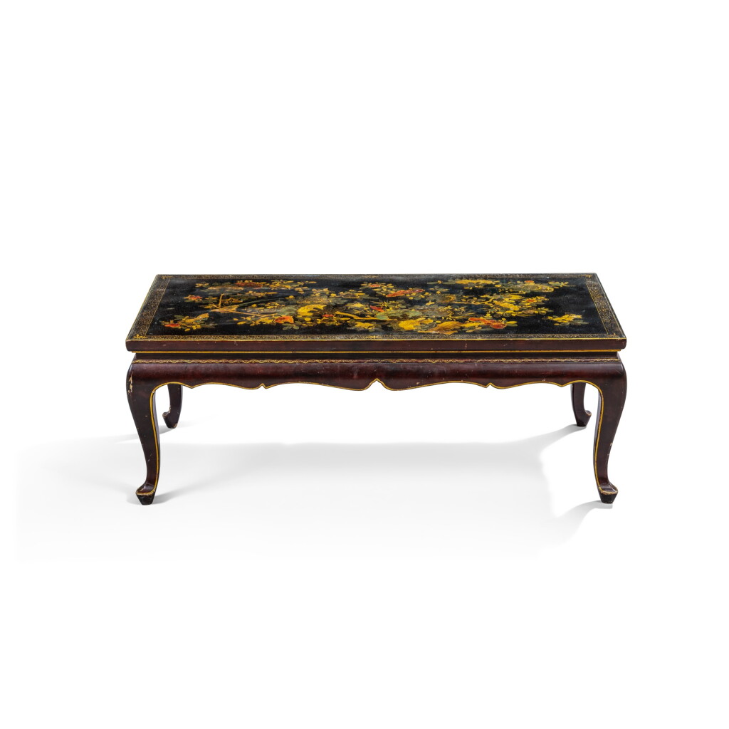View full screen - View 1 of Lot 845. A French lacquer coffee table, late 19th/early 20th century.