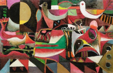 View full screen - View 1 of Lot 21. SHAKIR HASSAN AL-SAID | CORPSE AND TWO BIRDS.