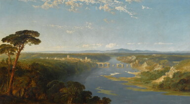 View full screen - View 1 of Lot 220. EDMUND JOHN NIEMANN | A Mediterranean river capriccio.