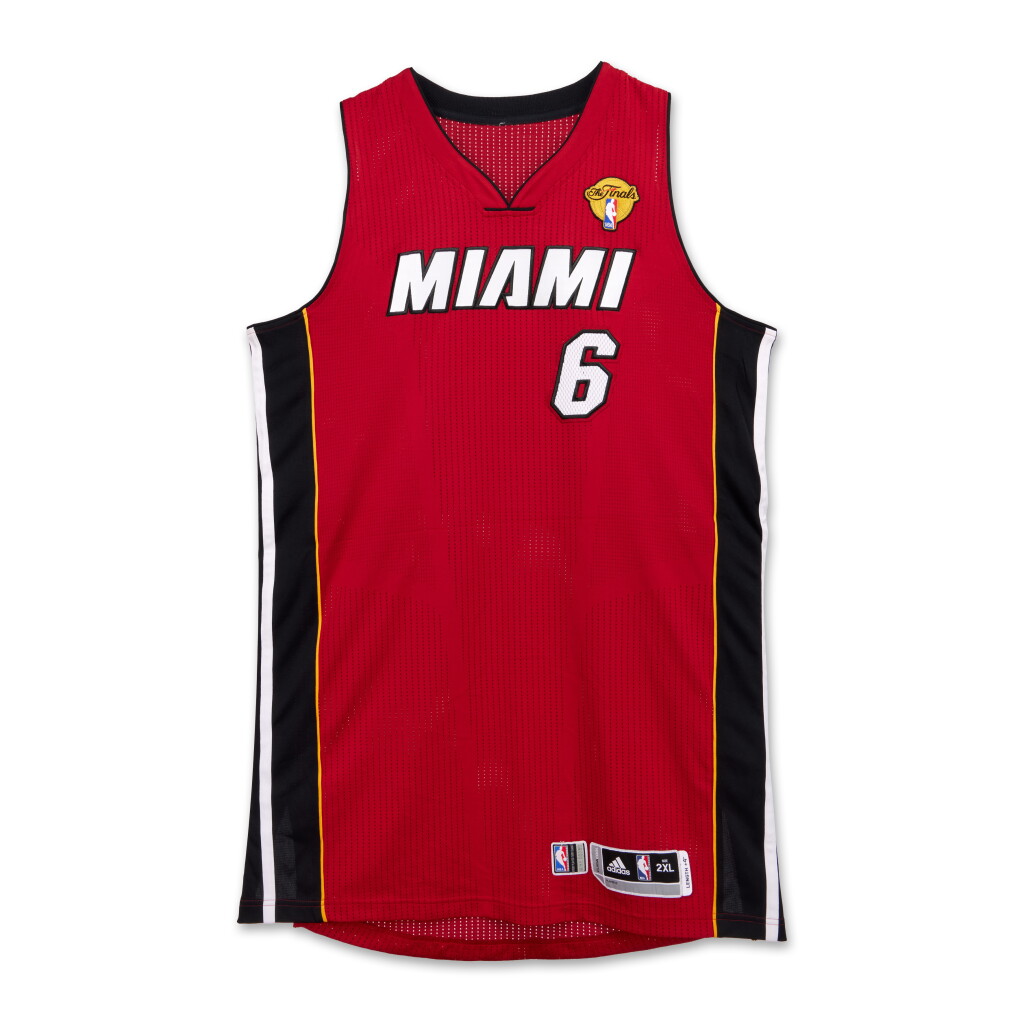 View full screen - View 1 of Lot 12. LeBron James Miami Heat 2011 NBA Finals Game Worn Jersey | Game 4 | Matched to 4 Games.