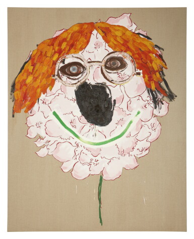 View full screen - View 1 of Lot 518. MARK GROTJAHN | ANGRY FLOWER (BIG NOSE, BABY MOOSE).