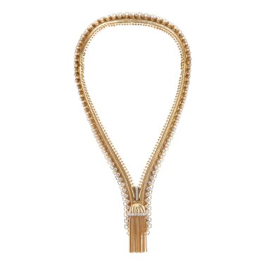 View full screen - View 1 of Lot 623. Gold and diamond necklace, 'Zip' | 梵克雅寶 'Zip' 黃金及鑽石項鏈.