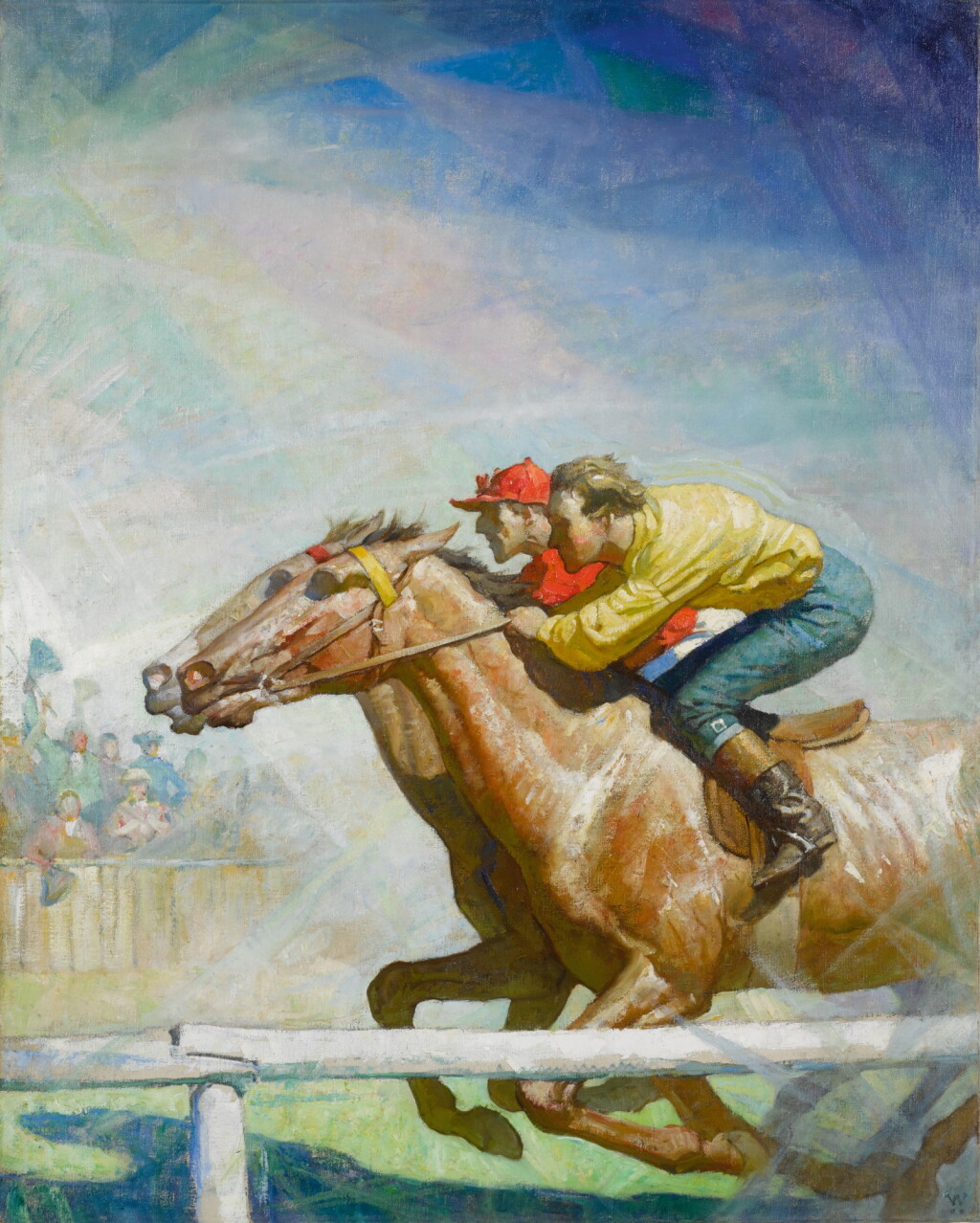 View full screen - View 1 of Lot 21. The Horse Race (Cursing and Whipping like a Madman, the Scarlet Jockey Drew up on the Turn, Hung Knee to Knee, Passed Him by).