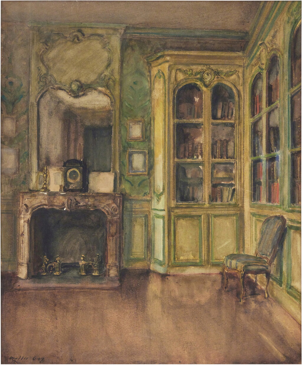 View full screen - View 1 of Lot 556. The Library, Château du Bréau.