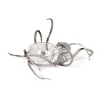 An Italian Silver Octopus with Glass Bowl, Mario Buccellati, 20th Century