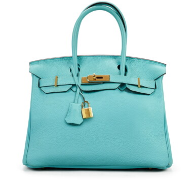View full screen - View 1 of Lot 51. Bleu Atoll Togo Birkin 30 Gold Hardware, 2015.