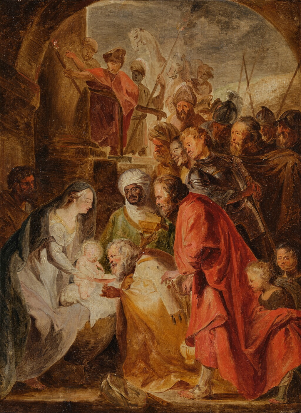 View full screen - View 1 of Lot 206. Adoration of the Magi.