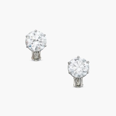 View full screen - View 1 of Lot 5. Pair of Diamond Earclips.