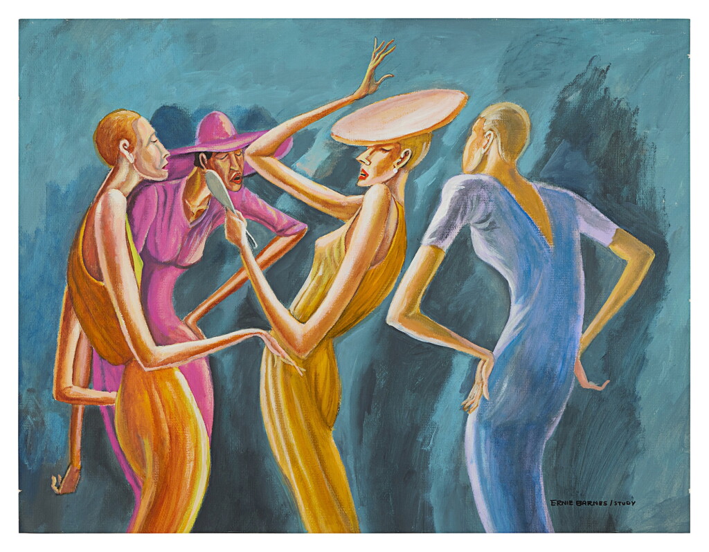 View full screen - View 1 of Lot 296. Four Ladies with Gold Hat.