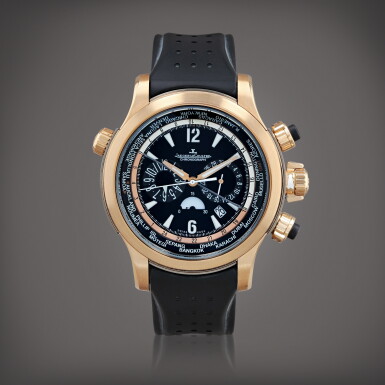 View full screen - View 1 of Lot 687. Master Compressor Extreme World Chronograph 46, limited edition, reference Q176247V, 150.2.22 Montre bracelet chronographe heure universelle en or rose et titane avec date | Pink gold and titanium chronograph worldtime wristwatch with date Vers 2008 | Circa 2008.