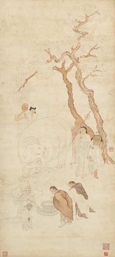 View full screen - View 1 of Lot 8075. 陳小蓮 佛教故事 | Chen Xiaolian, Tale of Buddha.