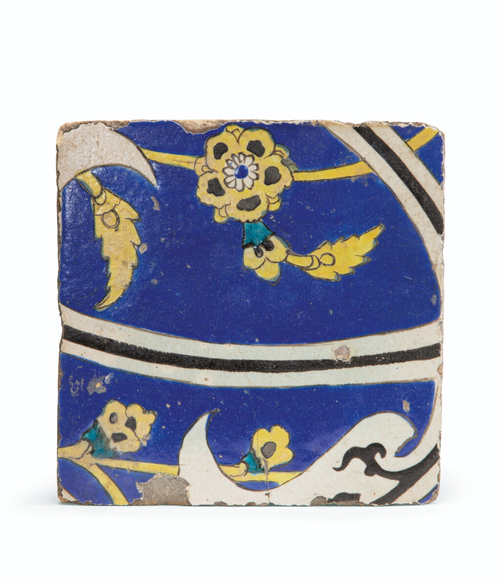 View full screen - View 1 of Lot 125. A Safavid Pottery Tile, Persia, 17th Century.