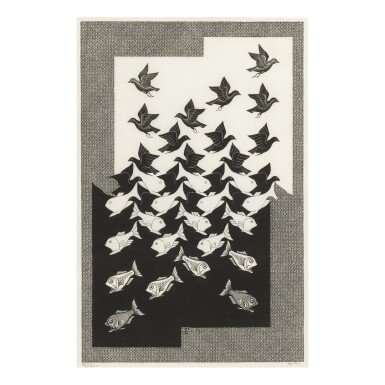 View full screen - View 1 of Lot 82. M. C. ESCHER | SKY AND WATER II (B./K./L./W. 308).